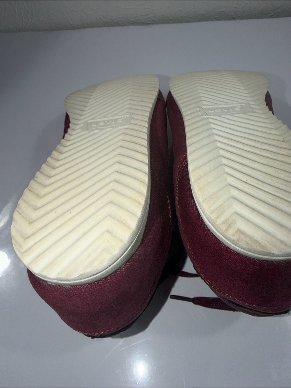 Levi’s Men’s Burgundy Sneakers Size 11 Casual Lace Up Shoes - Picture 5 of 7